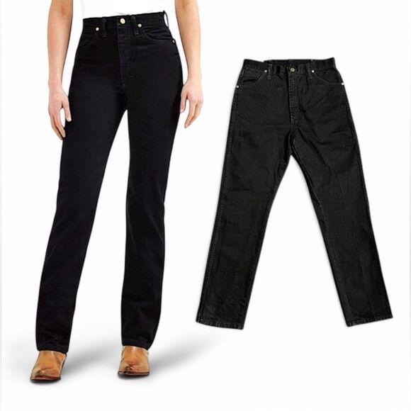 Wrangler Cowboy Cut High Rise Slim Fit Tapered Leg Jeans 13x34 - Picture 4 of 16